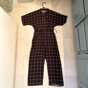 [Stillwater] Size M - Black and White Zippered Jumpsuit, New With Tags!